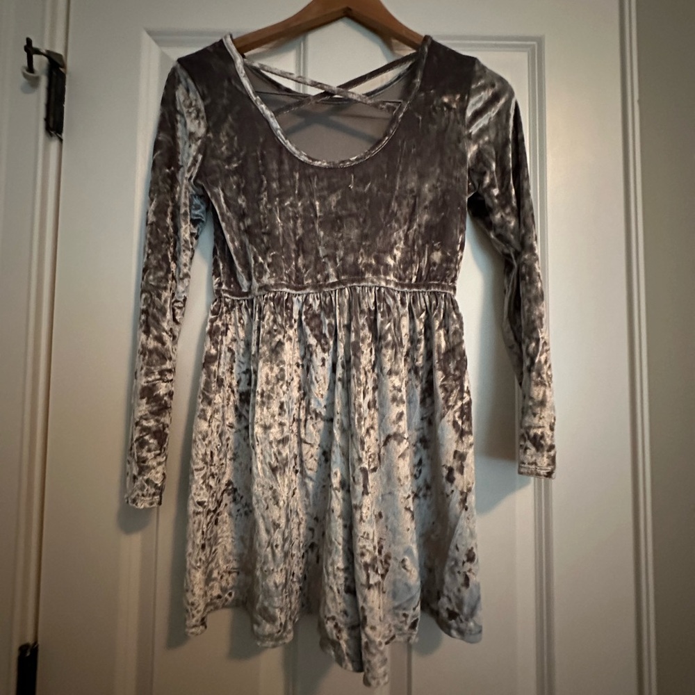 GB girls crushed velvet romper size l